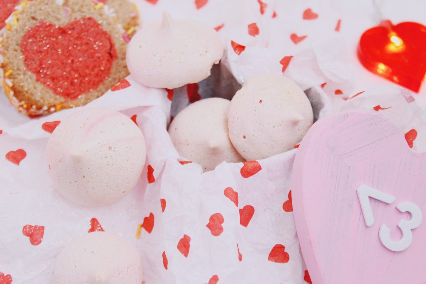 Rhubarb Meringue Kisses - Vegan Valentine's Baking