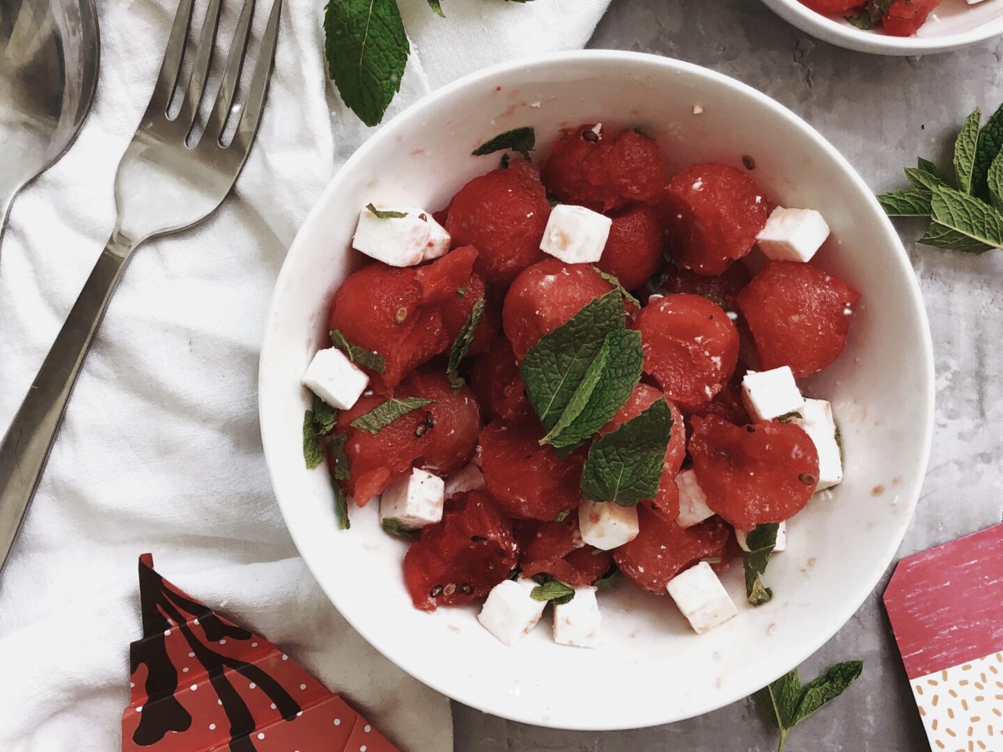 Summery Salad Recipe - Vegan Feta and Watermelon